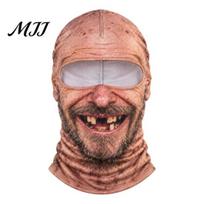 Funny Ski Masque Old Man Masque, Realistic Print Motorcycle Balaclava, Winter Thermal Headwear for Skiing Full Face Neck Coverage Novelty Gifts One Size A beige