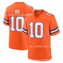 NFL Football Jersey Denver Broncos 10 Bo Nix Vintage Orange Retro Sports Men XL