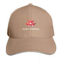 Massey Ferguson Agricultural Baseball Cap Contrast Two Tone Brim Snapback Flat Bill Strapback Dad Hat beige