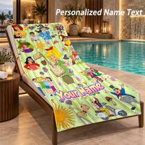 Bibi Blocksberg Custom Name Beach Towel Large Soft Towel for Indoor Bathroom Outdoor Beach 70cmx140cm(27x55inch)