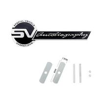 1PC 3D Metallic SV SVR Badge Sticker Car Front Grille Decorative Sticker For Land Rover Evoque Range Rover Defender SVR Sport HY6 black