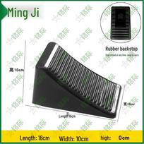 Mingji Heavy-Duty Rubber Wheel Chock for Vehicles gray