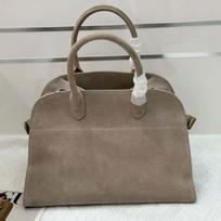 2025 Cross-Border New Style Cowhide Leather Margaux Tote Bag Genuine Leather Casual Handbag Simple Single Compartment Bag Women 26x19x20cm chaki