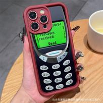 Retro creative phone pattern suitable for iPhone 12/13/14/15/16 Pro Max iPhone 17 phone cases iPhone 15Plus black