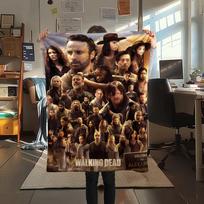 The Walking Dead Print Flannel Blanket,High quality Comfortable for All Seasons,Home Decor,Warmth and Comfort,Perfect for Christmas Gifts 80cm x 120cm brown