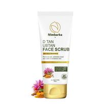 Nimbarka D-Tan Ubtan Face Scrub, 100ml – 24K Gold Radiance, Removes Tan & Dead Skin, Unclogs Pores & Lightens Scars, Sulphate & Paraben-Free, Nee white