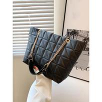 Casual and Simple Diamond-shaped Chain Tote Single-shoulder Women's Bag Fashionable Chain Handbag Casually juoda