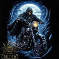 26 Skull Biker Motorcycle Motorbike Grim Reaper 15 Mens T-Shirt 100% Cotton Unisex T-Shirt XXXXL blue