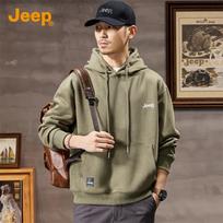 JEEP Men's Premium Embroidered Hooded Sweatshirt L black