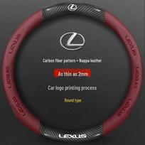 Lexus ES/RX/NX/UX Suede & Leather Steering Wheel Cover Default black