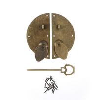 Kinų stiliaus baldų furnitūra Geležinis durų belstukas Rankena Vintažinė spyna dark bronze N/A