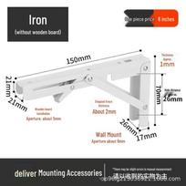 Triple-Fold Triangle Stainless Steel Shelf Bracket for Adjustable Loft Storage gray