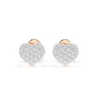 Auksiniai auskarai su deimantais „Diamond Heart“