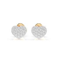 Auksiniai auskarai su deimantais „Diamond Heart III“