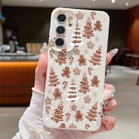 Animacinis Kalėdinis dėklas Samsung Galaxy A56 A16 A17 A36 A26 A55 A15 A25 A54 5G S25 S24 S22 Ultra S23 FE telefonui, minkštas TPU telefono dangtelis Samsung Galaxy A52 / A52S brown