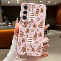 Animacinis Kalėdinis dėklas Samsung Galaxy A56 A16 A17 A36 A26 A55 A15 A25 A54 5G S25 S24 S22 Ultra S23 FE telefonui, minkštas TPU telefono dangtelis Samsung Galaxy A52 / A52S