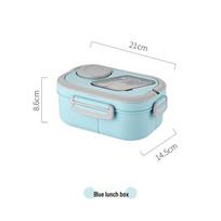 Eco-Friendly Compartmented Bento Lunch Box with Three Sections for Salads & More white