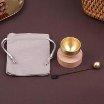 Dainuojantis dubuo Nešiojamas Mini Meditacijos Garso Dubuo Jogai Meditacijai Čakrų Gydymui Savireguliacijai Deimpresijai A2 With storage bag brown