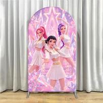 Kpop Demonų Medžiotojai Arkos Fono Dangalas Individualus Vardas ir Amžius Personalizuotas Rožinis Idolės Mergaičių Gimtadienio Šventės Fono Dangalas 1.6x3.9ft (50x120cm) pink