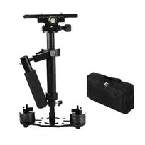15,8 /40cm S40 rankinis „Steadycam“ vaizdo kameros stabilizatorius DSLR, „Steadicam“, AEE vaizdo įrašams su greito atleidimo plokštele black