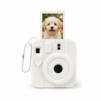 Mini 3D Printed Instant Camera Keychain Out Photo Slot For Bag Charms Small Personalized Gifts White white