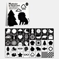 Montessori vizualinio stimuliavimo kortelės Didelio kontrasto kortelės Kūdikio dovana Vaikams Spalvų pažinimo žaislas Vaikų pagrindas white