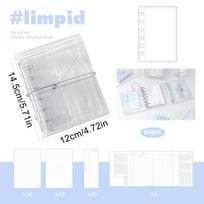 Refillable Clear Pvc Loose Leaf Notebook Fold Accordion Journal Aesthetic Pocket Planner A2