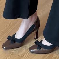 Nauji Moteriški Retro Apvalus Pirštas Elegantiški Aukštakulniai Ponios Kryžminiai Dirželiai Seklūs Šventiniai Suknelės Batai Moteriški Bateliai Zapatos De Mujer 40 ruda