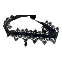 Feminine Lace Chokers Neckband Adjustable Tie Design 16g Light Acrylic Jewelry Black Red Color Options For Women juoda