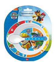 "Paw Patrol" kūdikio maitinimo dubenėlio ir šaukštų rinkinys