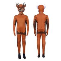 Miško nakties animacinių gyvūnų kostiumas šikšnosparnis ožka elnias vilkas tas pats siaubo personažo vientisas kostiumas 190cm (adult) brown