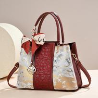 Elegant Chinese Embroidery Tote Top Handle Shoulder Crossbody Bag, Luxury Stylish Purse Perfect Mother’s Day Gift For Mother white