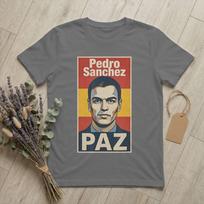 Pedro Sanchezo Taikos T-shirt Unisex Ispanijos Vėliava Vintažiniai Grynos Medvilnės Marškinėliai Apvalia Kaklo Trumpomis Rankovėmis T-shirt Dovana Drabužis XL gray
