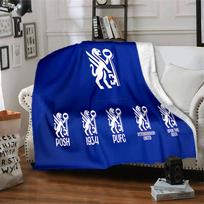 Peterborough Crest Flannel Blanket, Soft Polyester, Modern Design, All-Season for Camping, Travel, Gifts for holidays or birthdays 75x90cm
