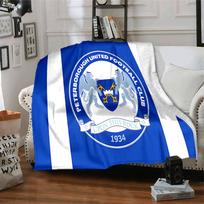 Peterborough Crest Flannel Blanket, Soft Polyester, Modern Design, All-Season for Camping, Travel, Gifts for holidays or birthdays 75x90cm