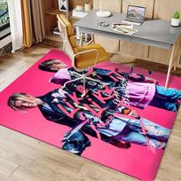 Marcus & Martinus Printed Absorbent Washable Carpet, Non-Slip Bathroom Mats, Kitchen Rugs, Yoga Mat,Living Room Entrance, Camping Picnic Rugs 80cmx120cm pink