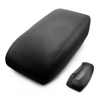 Soft Leather Armrest Cover For Jeep Grand Cherokee 2011 -  Car-styling Center Control Armrest Box Skin Cover Sticker Trim Black sticky type gray