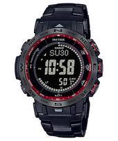 Casio Pro Trek Vyriškas Nerūdijančio Plieno 100M Atsparus Vandeniui Skaitmeninis Žadintuvas Kvarcinis Laikrodis PRW-30YT-1 juoda