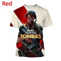 Žaidimas Call of Duty 3D Spausdinti marškinėliai Black Ops Šaltojo karo grafiniai marškinėliai vyrams Madingi Harajuku gatvės hiphopo trumpomis rankovėmis S brown