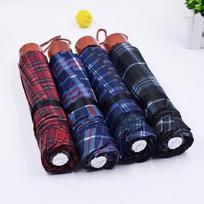8K Mini Folding Grid Rain & Sun Umbrella - Personalized Print Logo Gift Umbrella