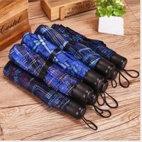 8K Mini Folding Grid Rain & Sun Umbrella - Personalized Print Logo Gift Umbrella