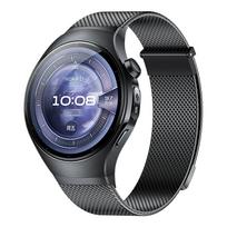 Be tarpų dirželis Huawei Watch 5 46mm 42mm Metalinis magnetinis Prabangus nerūdijančio plieno apyrankės dirželis correa Huawei Watch5 46 mm juosta Huawei Watch 5 42mm gray