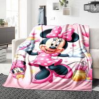 Minnie Mouse Adventure Blanket Soft Throw Blanket For Home Bedroom Bed Sofa Travel Office Solid Christmas Blanket 130cmx150cm