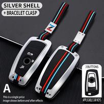 Car Remote Key Case Cover Shell Fob For BMW 1 3 5 7 Series X1 X3 X4 X5 F10 F15 F16 F20 F30 F18 F25 M3 M4 E34 Car Accessories Silver Kit-3 black