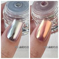Silk Moonlight Mirror Powder –High-Shine Chrome Nail Pigment,Electroplating Effect,Ultra-Sparkle Aurora Dust,Tiny Amount Enough