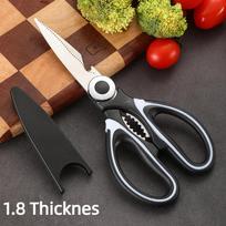 Multifunctional Kitchen Scissors Household Cut Vegetables Roast Broiler Scissors Stainless Steel Scissors A2