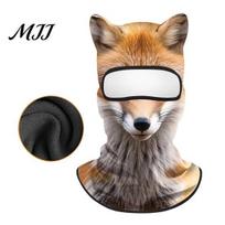 Windproof Ski Mask 3D Animal Balaclava Face Mask, Full Cover with Ears, Lightweight Dog Cat Fox Tiger Cosplay Guard for Halloween Skiing Cycling One Size I beige