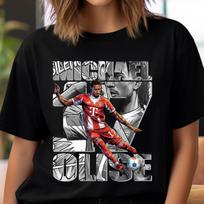 Football Player PNG T-Shirt Design, Michael Olise Comic Sublimation, Soccer Graphic Tee, Instant Download 150 brown