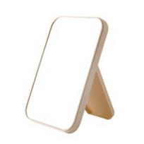 High Definition Desktop Folding Makeup Mirror Square Shape Portable Makeup Mirror  Desktop beige