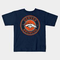Boys Girls Soft Cotton Graphic Tees Denver broncos retro Breathable Daily School Wear Kids T-Shirts 150 (38-43kg) red